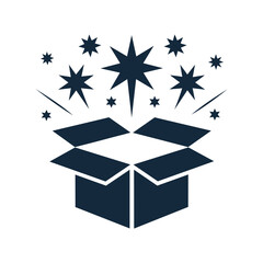 Unpacking logo template design vector, emblem, design concept, creative symbol, icon