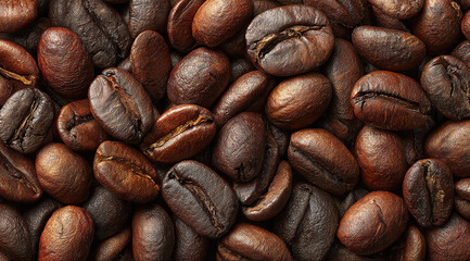 Roasted coffee beans - Close-up - Aromatic richness