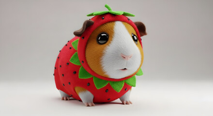 Strawberry Guinea Pig: Cute Pet Costume