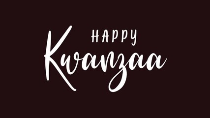 Happy kwanzaa text animation. Suitable for holiday greeting cards, social media posts, website banners, and festive designs. - Powered by Adobe