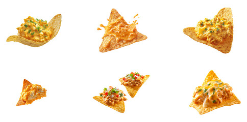 Corn chips with buffalo chicken sauce isolated