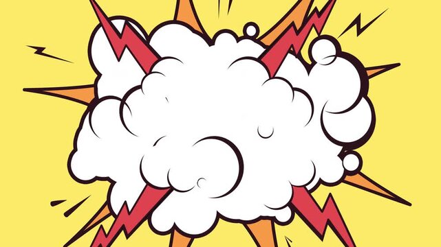 An animated pop art-style balloon for video or photo.