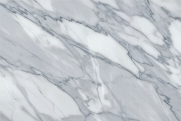 Obraz premium Elegant white marble texture with delicate gray veins, a luxurious natural stone surface pattern resembling polished porcelain for sophisticated design backgrounds. Vector