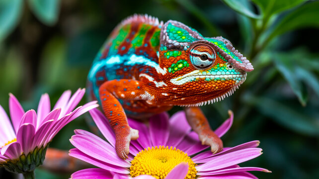 lizard on a flower