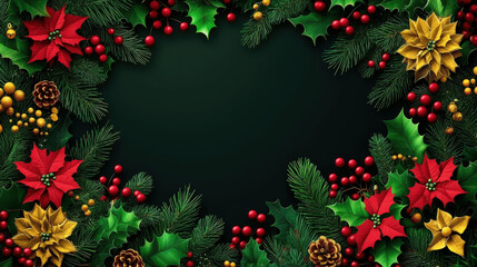 Festive holiday decorations with colorful flowers and greenery arranged beautifully for a joyful season Generative AI