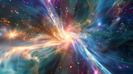 Fototapeta premium Abstract Motion Art Showing Energy Transformation Concept With Dynamic Light And Futuristic Patterns