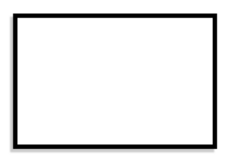 Thin rectangular frame icon, minimal outline border vector for template, layout, or design background