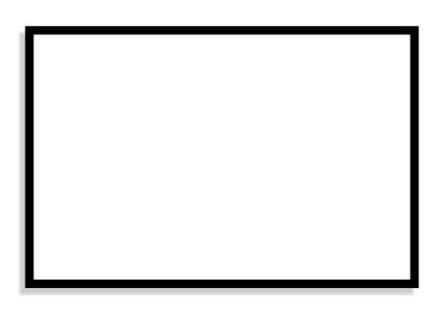 Thin rectangular frame icon, minimal outline border vector for template, layout, or design background