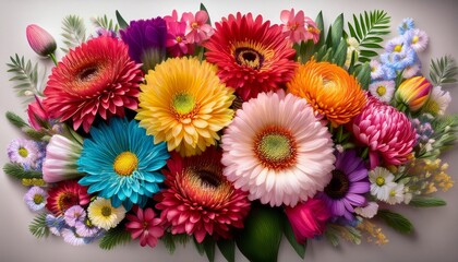 Get Well Soon Card With A Heartwarming Bouquet Of Colorful Flower Expressing Wishes For A Speedy Recovery