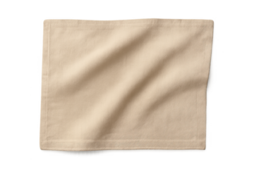 Beige placemat fabric texture with transparent background