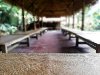 Traditional Balinese house architecture, with wooden and bamboos materials