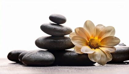 Fototapeta premium Zen Stones And Flower