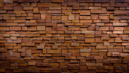 Fototapeta premium Brown Stone Mosaic Wall Background