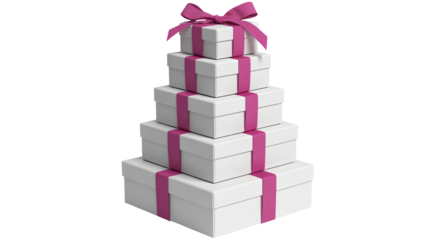 Elegant stacked gift boxes with ribbons create anticipation and joy for birthdays, holidays, and special occasions that bring happiness