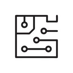 Digital Circuitry: A minimalist and clean representation of a digital circuit, ideal for concepts of technology, connectivity, and electronic systems.