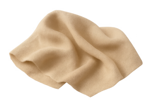 Beige crumpled soft fabric cloth material texture
