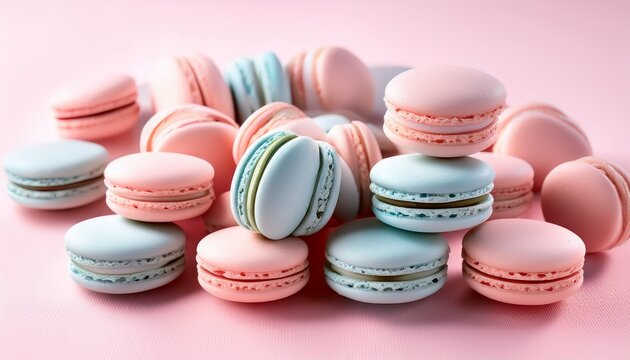pastel macarons sweet dessert treats - Powered by Adobe