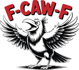 F-CAW-F Typography T-Shirt Design | Trendy Minimal Text Graphic