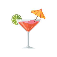 A cocktail illustration vector style