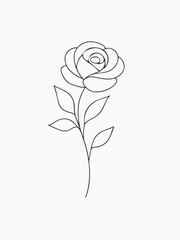 Hand drawn pink and red rose vector with leaves and blossom bouquet symbolizing love and beauty