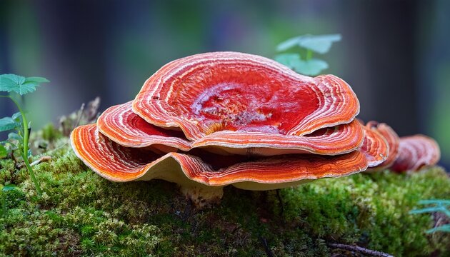 The Red Banded Polypore Fomitopsis Pinicola Inedible