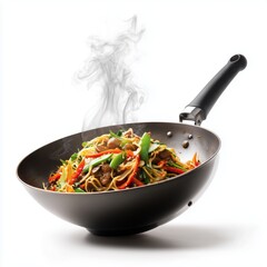 Stir-Fried Noodles in Wok