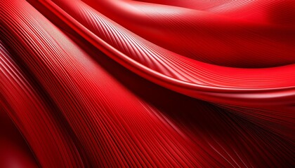 Smooth Red Folds Create A Dynamic Abstract Background With Diagonal Lines And Subtle Shading Effects