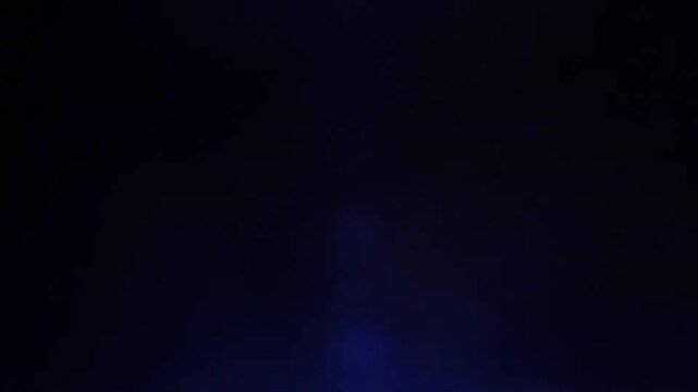 Ambient Blue Light Leak and Lens Flare Overlay Effect