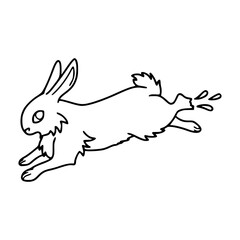 running bunny vector illustration