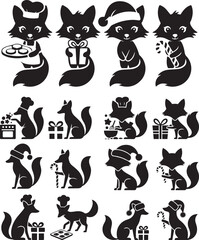 Fototapeta premium Chrismas Raccoon Package.eps