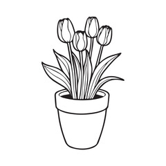 Pot Silhouette Vector Illustration