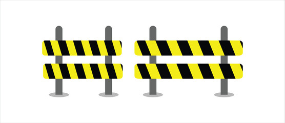 Warning Barrier Construction Safety Equipment Yellow and Black Stripes