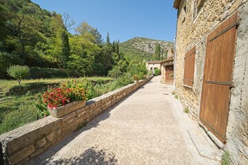 Fototapeta premium Saint-Guilhem-le-Désert is located in the Hérault department in southern France. The village is classified as one of the 