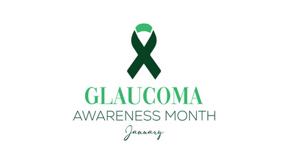 Vector illustration on the theme of Glaucoma awareness month observed each year during January. banner, Holiday, poster, card and background design.