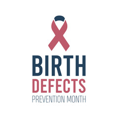 Vector illustration on the theme of National Birth Defects Prevention month observed each year during January. banner, Holiday, poster, card and background design.