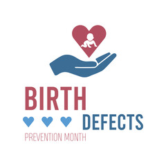 Vector illustration on the theme of National Birth Defects Prevention month observed each year during January. banner, Holiday, poster, card and background design.