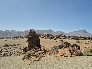 Desert landscape of Tenerife Island - Spain