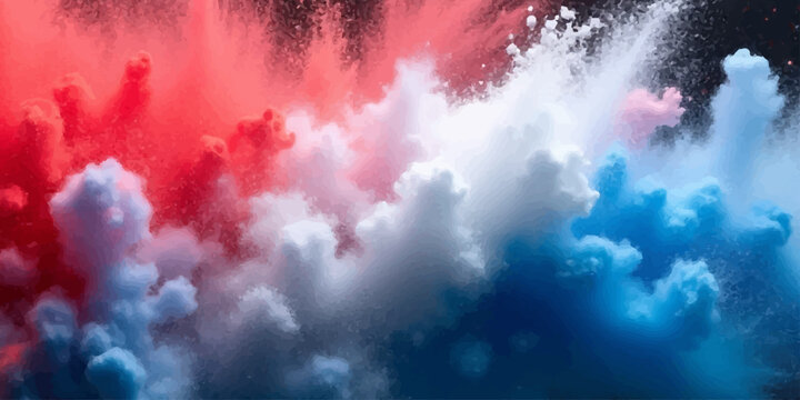 Abstract dark red water drops background with light blue sky cloudscape