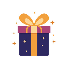 elegant gift wrapping vector with golden bow and sparkles