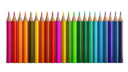 Bright pencils for fun, creative learning! isolated on white background