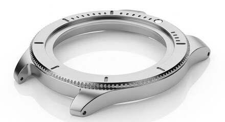 Precision watch casing detail, featuring brushed metal, striking blue lines, and composite texture, emphasizing sophisticated modern design and meticulous craftsmanship