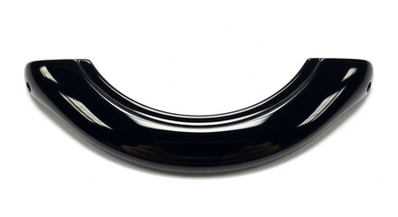 Glossy Black Curved Object with a Sleek and Modern Aesthetic
