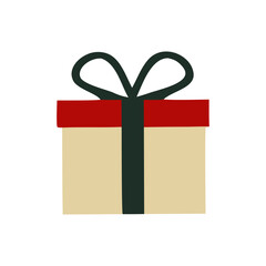 Flat Christmas Icon Set – Holiday Symbols, Gifts, Tree, Snowflake, and Candy Cane Vector