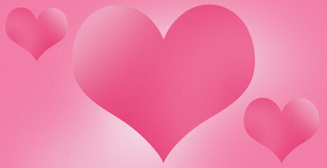 Valentine's background bright and seamless pattern of soft pink gradient hearts scattered on a subtle, blush toned background, perfect for a romantic theme.