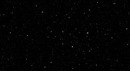Deep Space Black Sky Background Filled with Tiny Bright White Stars and Dust