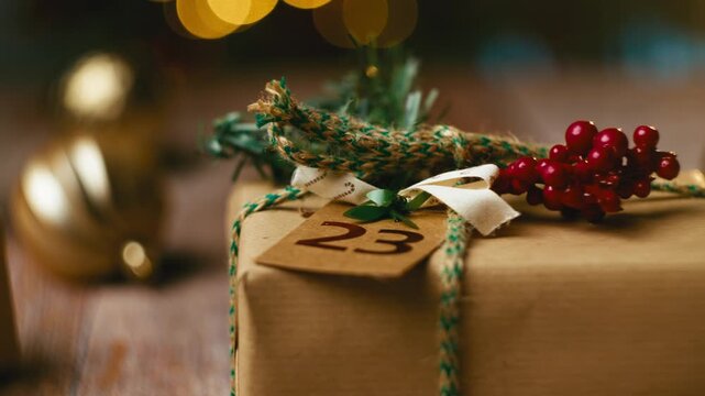 Christmas Advent Calendar Gift With Berries 23