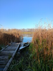 boat on the lake