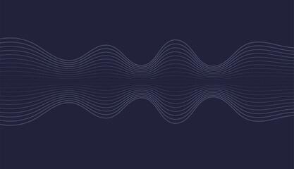 Abstract Frequency Soundwave, Dynamic Digital Lines on Dark Background