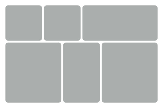 UX Wireframe Template Abstract Collage Bento Box Vector