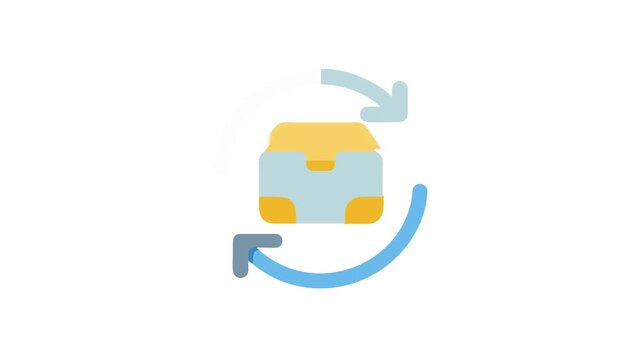 Box Exchange Illustration Showcasing Package Return and Shipping Solutions